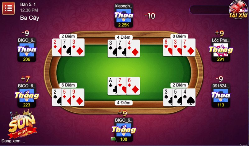 Cách chơi poker sunwin - Pot, bài tẩy, bài chung và Showdown